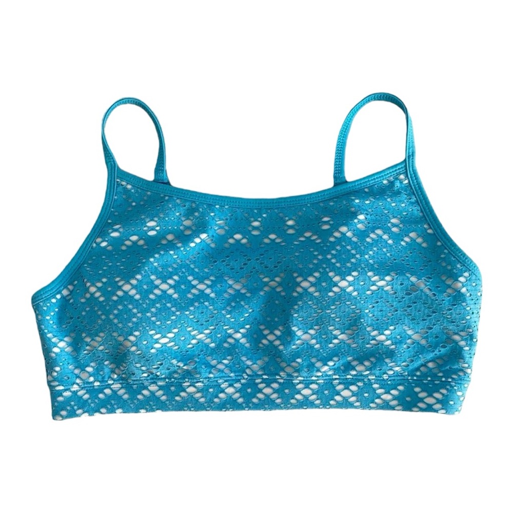 Forever 21 Activewear Blue and White Sports Bra Women's Size L
